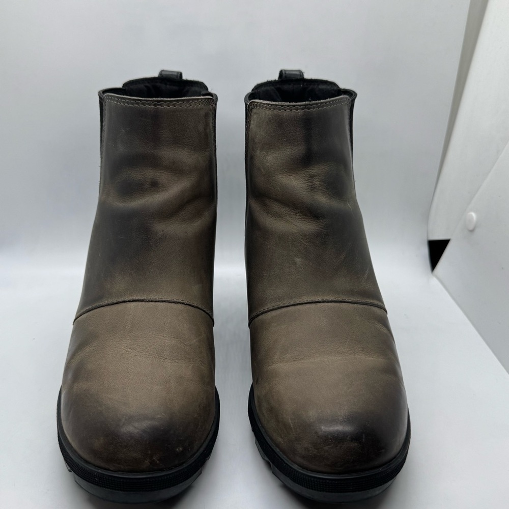 Sorel Women’s Joan of Artic Wedge II Chelsea Boots Colorblock Brown Black Sz 7.5 - Picture 3 of 10